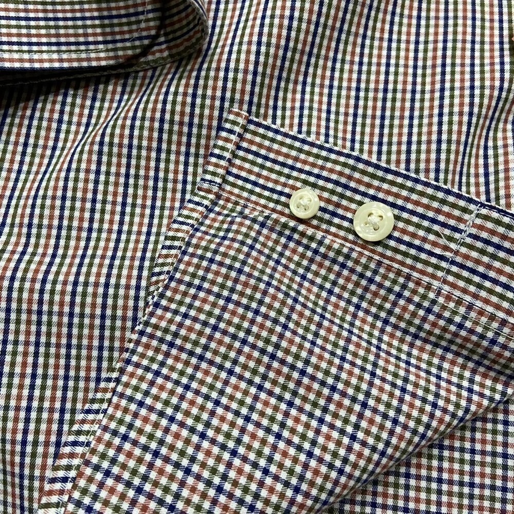 Peter Millar Multicolor Checkered Button Down Dre… - image 5